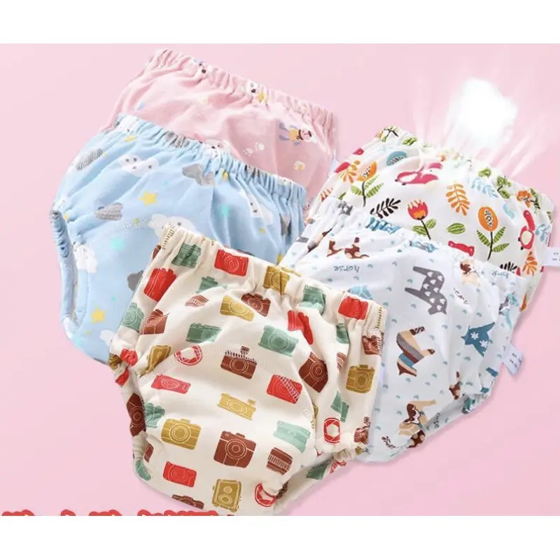 Leleoncare 6Layer Popok Celana Dalam Kain Cloth Diaper Clodi Toilet Training Pant Latihan Pipis Bayi Anak Baby 2