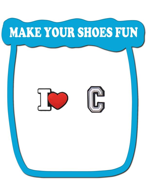 Alphabet Letter & Heart Series Shoe Charms, 28pcs Cute DIY Shoe Decoration for Clogs, Fashionable Shoes Decorations for Women & Men 2