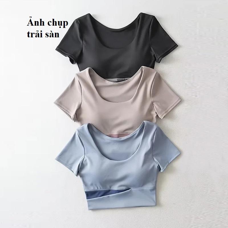 Product Introduction of Bộ đồ Tập Gym, Tập Thể Dục dành cho nữ S049. Set đồ 2 món gồm áo croptop có sẵn mút đệm và quần dài mặc tôn dáng. 9