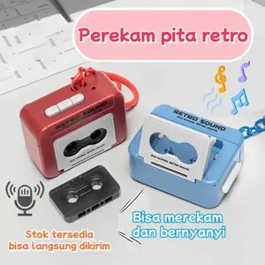 [Versi Audio Keychain]Couple Keychain Rekaman/Gantungan Kunci Voice Record Dengan Rekaman/Hadiah Ulang Tahun Mesin /Rekaman Hadiah Unik/gantungan Kunci Radio Mini Biru Pengait Ganci