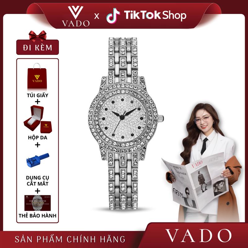 [LIVE] Đồng Hồ Nữ Đẹp Sang Chảnh, Mặt Tròn, Dây Kim Loại Đính Đá,  Phong Cách Thanh Lịch - JLANDA DHJ3106