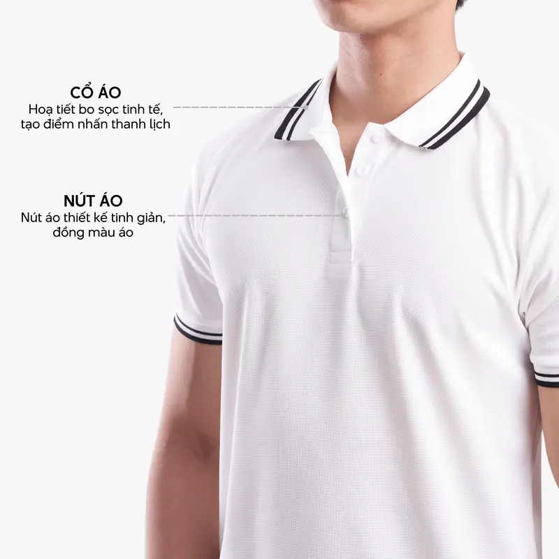 Áo Polo Nam Ngắn Tay 4MEN Bo Sọc Form Regular PO136 chất thun tổ ong, basic, thanh lịch, thoáng mát Menswear Shirt 3