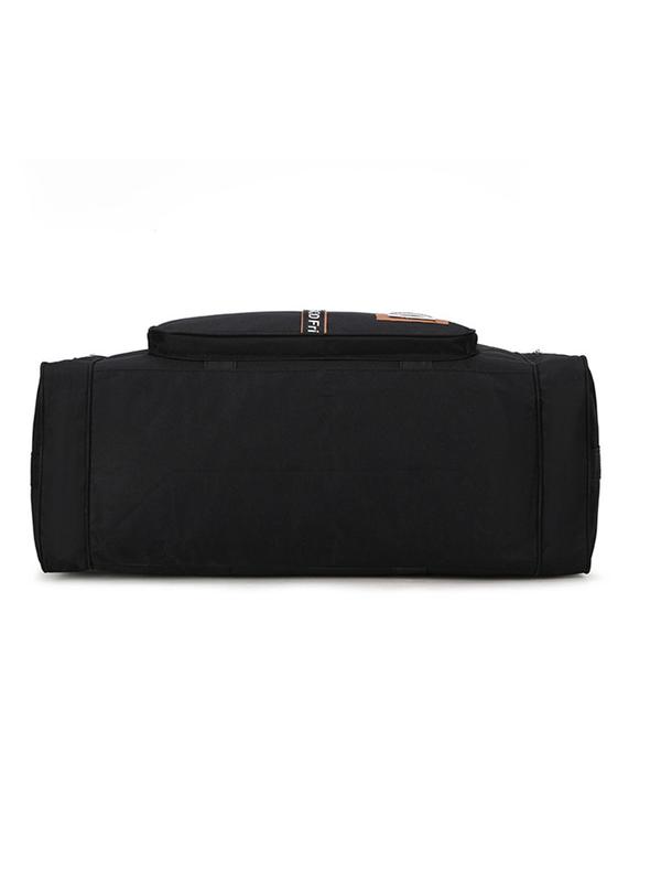 Casual Oxford Letter Pattern Zipper Large Capacity Folding Hand Travel Bag, Unisex, Lightweight Long and Short Distance Travel Luggage Bag 4