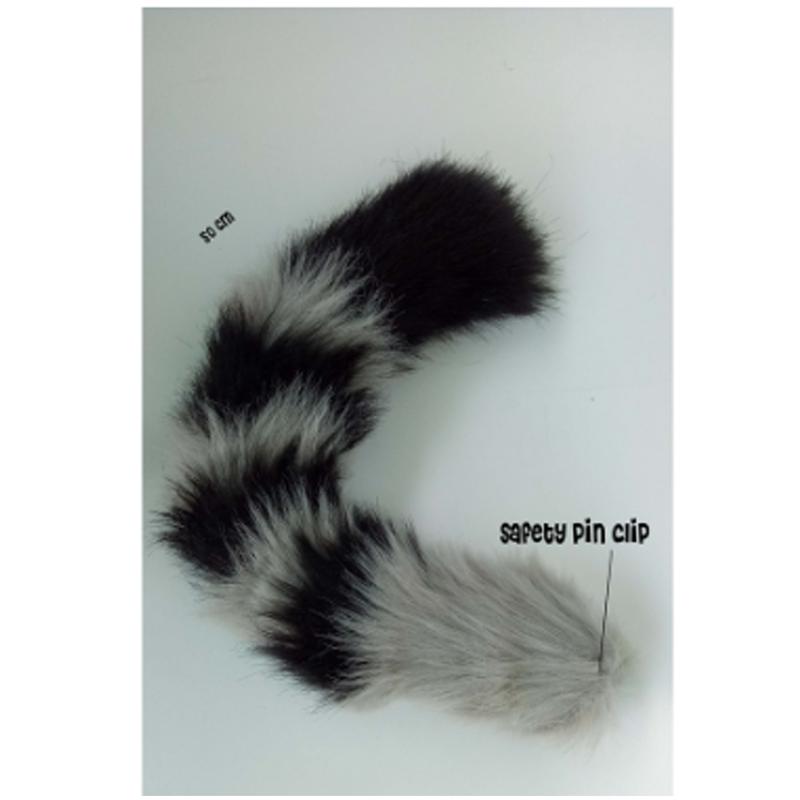Product Introduction of ekor furry anggora loreng neko tail blaster faux fur fluffy halloween party fashion cosplay animal stuff aksesoris hiasan dekorasi costume accessories kawaii cute cat shippo 0