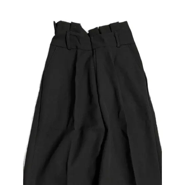 QUẦN TÂY LƯNG XẾP (CÓ ĐỈA) LƯNG SIÊU CAO Pants Nữ Đen