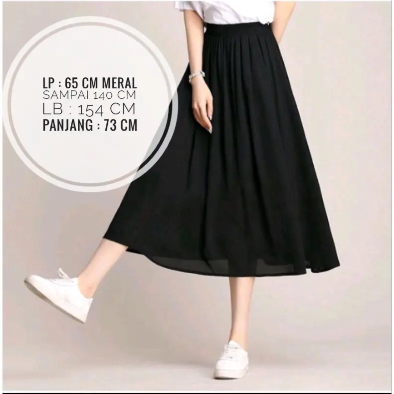 rok ceruty bebydoll(LB 154 CM)termurah,lapis puring higget 1 tjadi gk bakalan nerawang Polos Polos