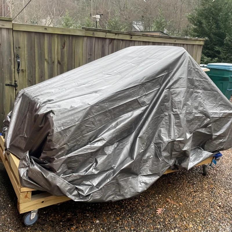 Product Introduction of Tarpaulin 2x2m 2x3 3*3 3x4 3mx5 Car Waterproof Shade Tarp Tent Camping Sun Shade Sail Double Silver Awning Canopy Rain Cover 6