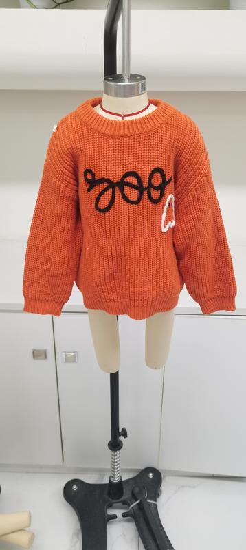 Product Introduction of Toddler Girls Boys Sweater Halloween Clothes Pumpkin Embroidery Crew Neck Long Sleeve Kids Pullovers Fall Tops 38