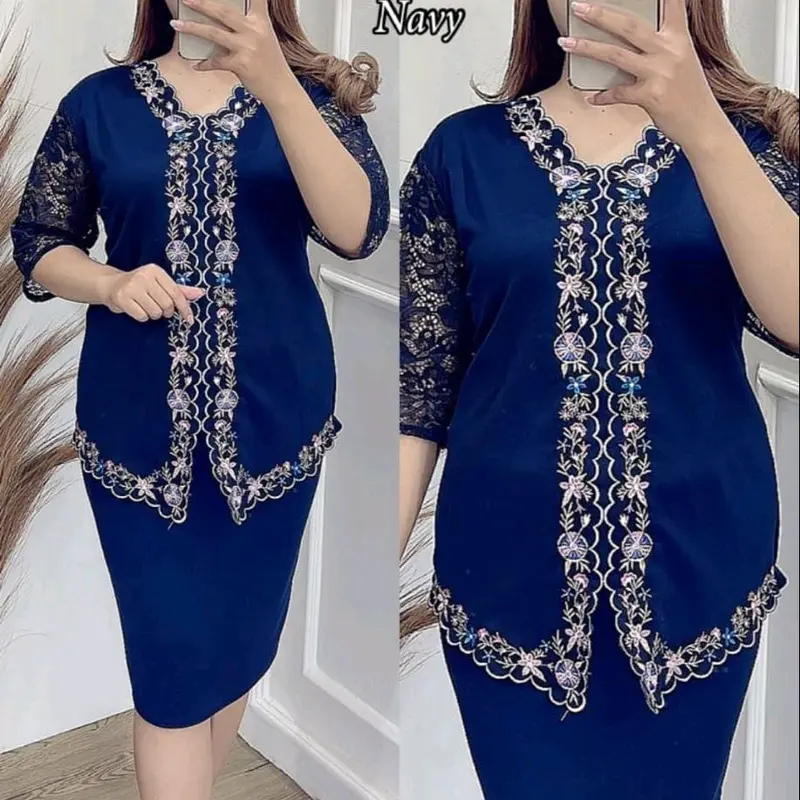 Setelan Rok 2670 Original Bordir  Mat : Scuba Import 5