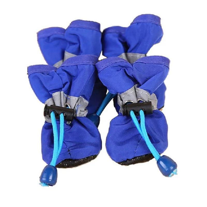Product Introduction of 4 pcs/set waterproof pet dog shoes anti-slip rain boots footwear for small cats dogs puppy dog pet booties pet paw accessories 24
