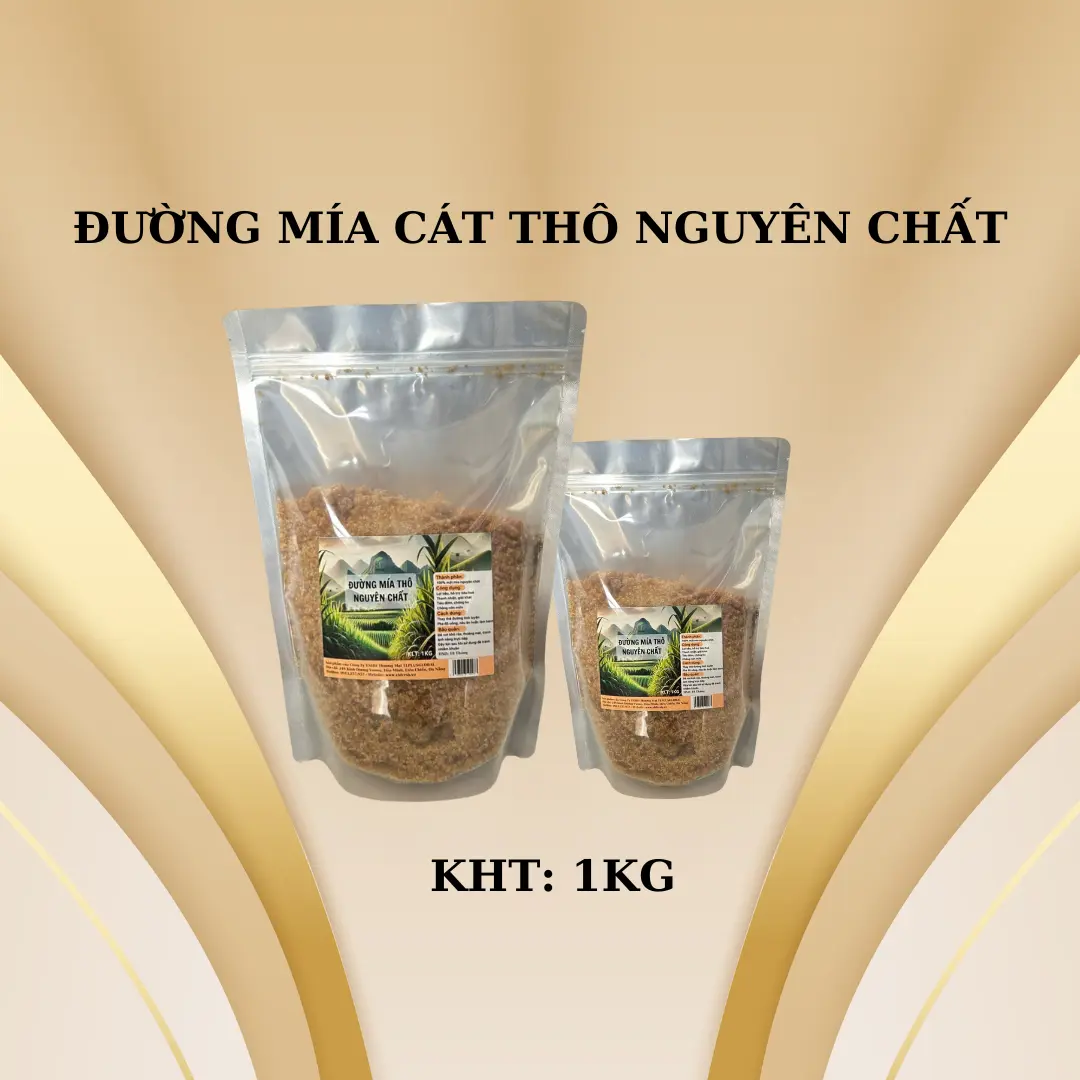 ĐƯỜNG MÍA CÁT THÔ NGUYÊN CHẤT 1KG