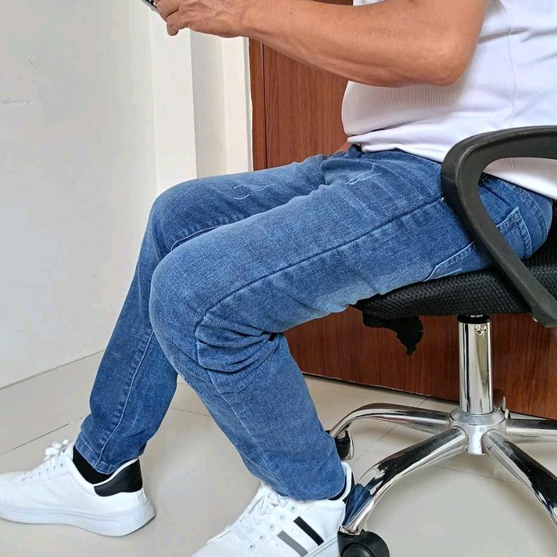 Mã 017. (XANH BIỂN) QUẦN JEAN dài NAM chất vải COTTON - MỀM MẠI - DẦY DẶN - form ÔM DÁNG CỰC NÉT-  Menswear Pants- Có Túi 6
