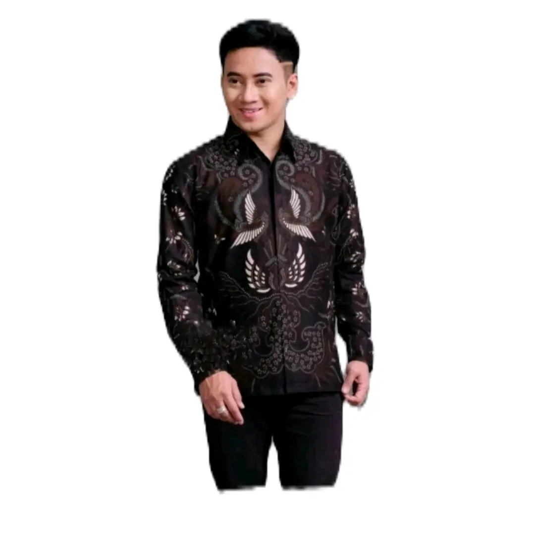 KEMEJA BATIK PRIA LENGAN PANJANG MOTIF SAWUNG GALIH BAHAN Katun Mewah Nyaman Pekalongan Keren