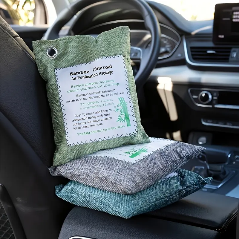 800G (20.6Oz) of 4 Different Colored Bamboo Charcoal Air Purifying Packs, Reusable, Suitable for Home Rooms, Car Interiors, Wardrobe And Shoe Cabinets 2
