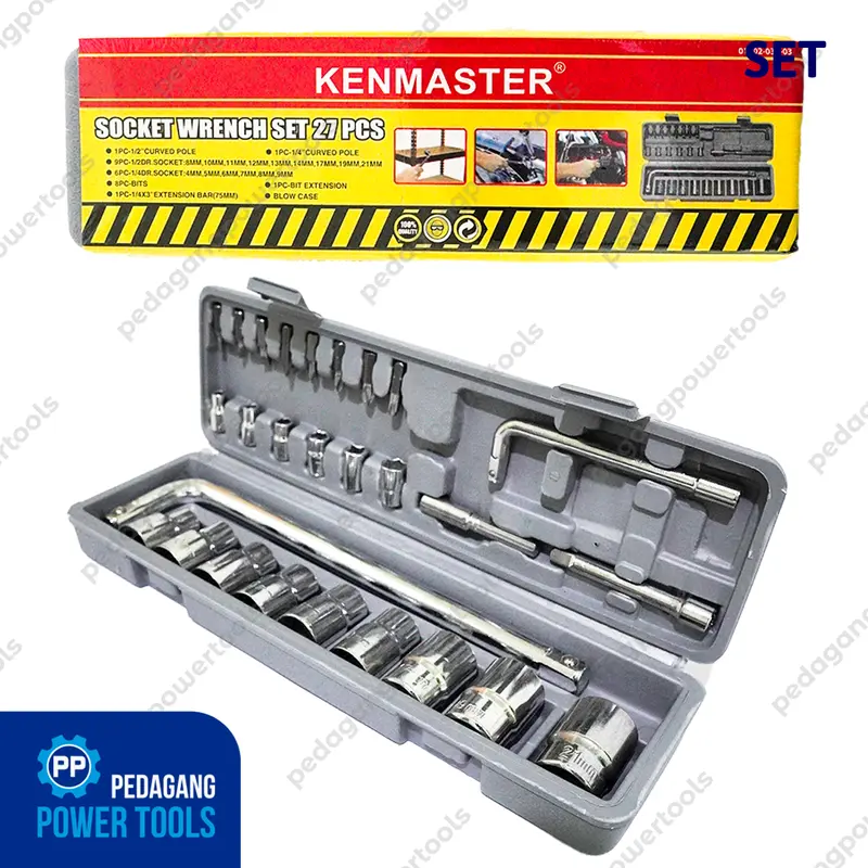 KENMASTER KUNCI SOK SET 27 PCS - SHOCK MOTOR 0