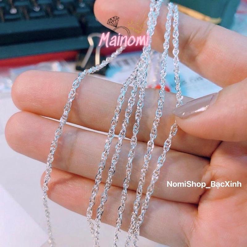 Dây chuyền Bạc  xoắn kép 3 dày dặn bền đẹp chuẩn xịn