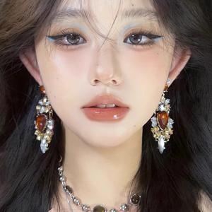 Bông Tai Cổ Điển Xu Hướng, Thủ Công Nặng, Phong Cách Dân Tộc, Bông Tai Dễ Phối Đồ Cho Nữ, Bông Tai Kẹp Dài Sang Trọng, Không Xỏ Lỗ, Thích Hợp Cho Năm 2025