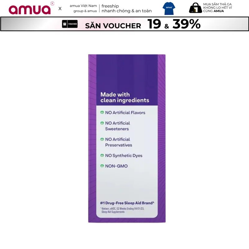 Kẹo Ngủ Ngon Melatonin 10mg Của NaTrol Mỹ - Kẹo Dẻo Ngủ Ngon, Kẹo Dễ Ngủ, Kẹo Hổ Trợ Giấc Ngủ, Kẹo Dẻo Melatonin, Kẹo Giúp Ngủ Ngon 3