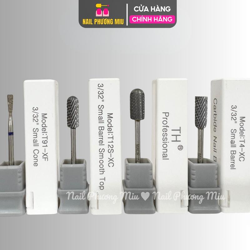 Đầu Mài Titan Chuẩn Mỹ Cao Cấp Siêu Bền, Mài Mịn Phá Gel Mài Da, Mài Khoé Không Đau Rát, Không Gỉ Làm Nail Chuyên Nghiệp Máy Hơ Gel