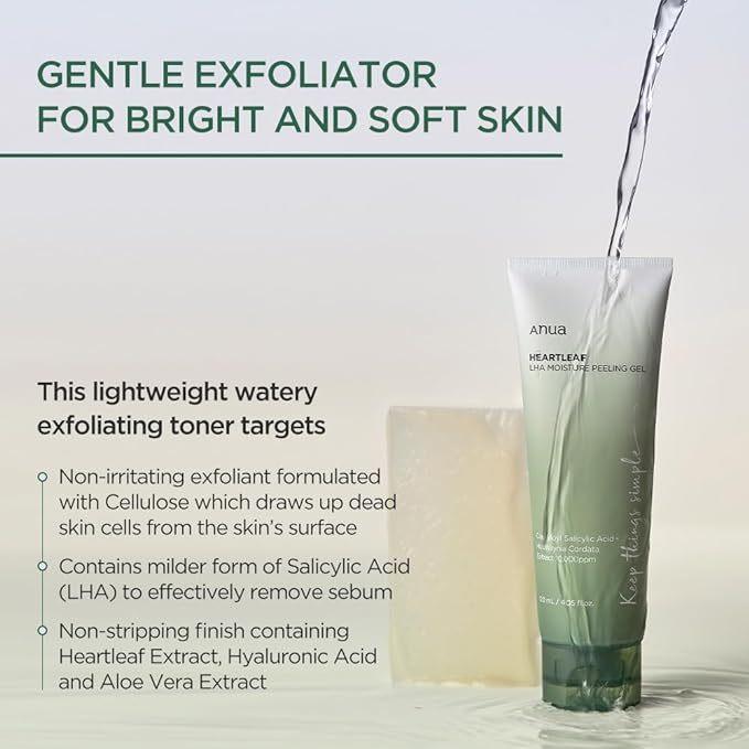 Product Introduction of Anua Heartleaf LHA Moisture Peeling Gel 120ML Skincare Skin Repair Comfort Moisturizer Moisturize Hydrating Hydrate 4