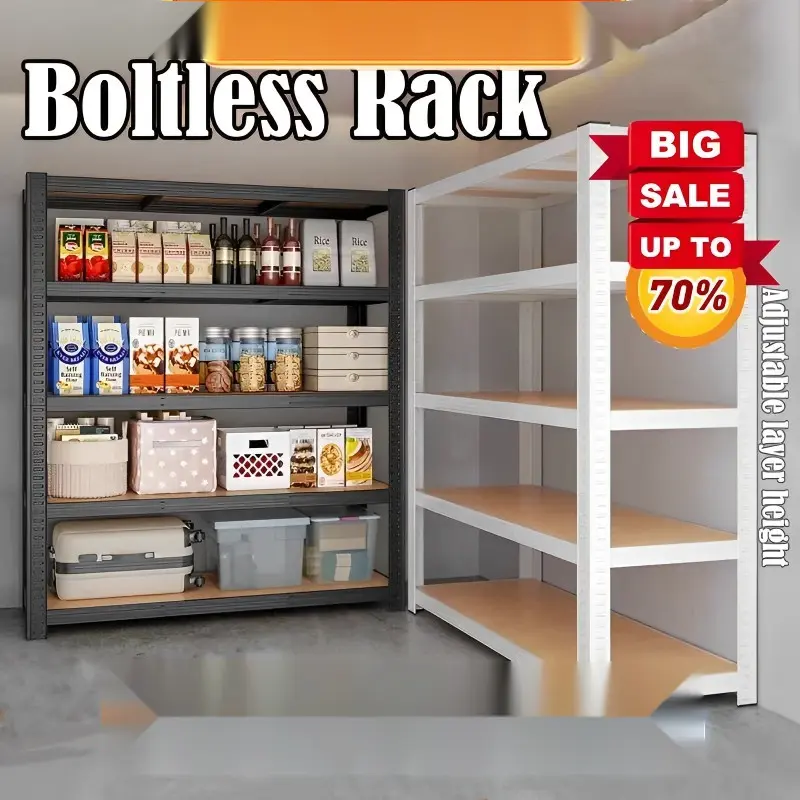 【SG Ready Stock】PM Boltless Rack Home kitchen Storage Rack Adjustable Rack Metal Rack Shelf High Load-Bearing Easy To Install Organiser Steel Decoration Installation Shoe