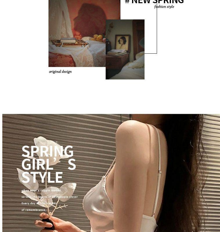Product Introduction of Women's Nightdress Autumn Winter Sexy Sexy Pure Desire Backless Dress Slip Dress Lace-up Romantic Pajamas Home Wear 4