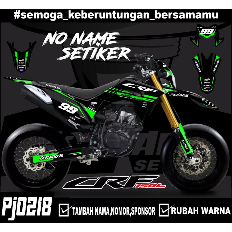Sticker setiker stiker decal CRF 150 L-(pj0218) minimalis Fullbody-Dekal CRF 150 L Trail Supermoto 7