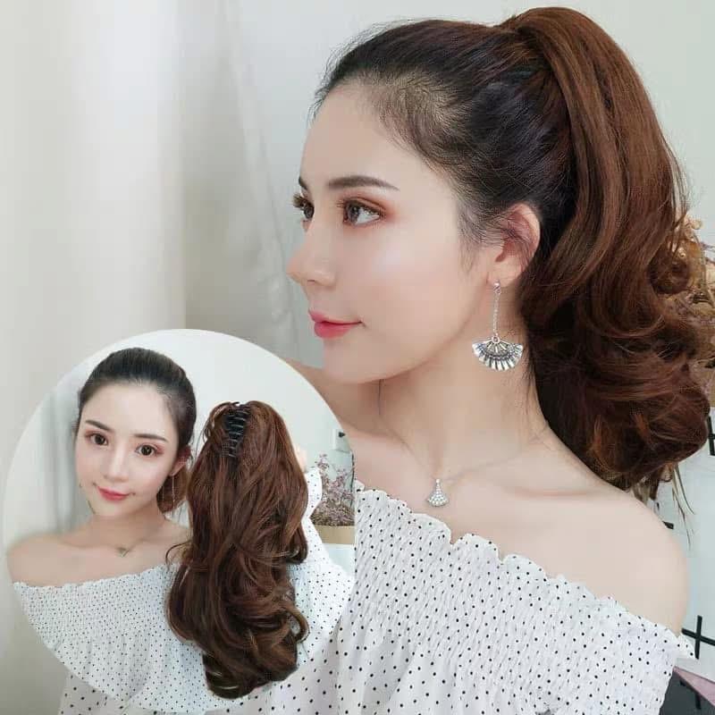 Ngoặm kẹp xoăn tóc tơ dành cho nữ tóc giả , tóc ngoặm , tóc kẹp , wig Women