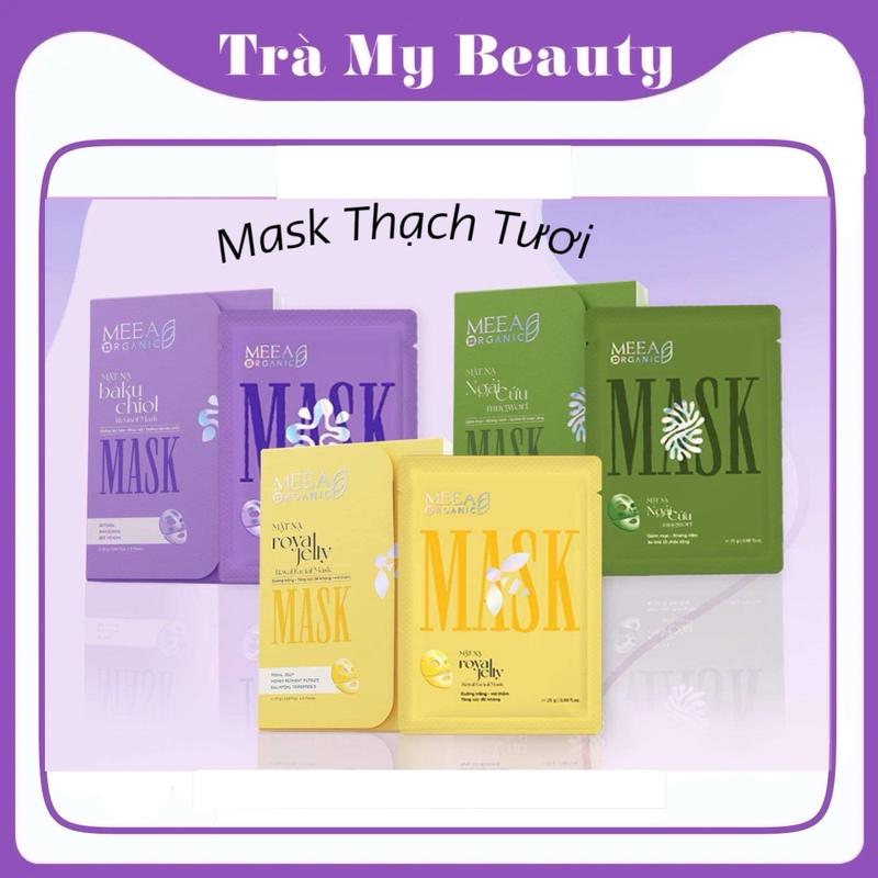MASK THẠCH TƯƠI COLLAGEN - MEEA - CẤP ẨM - Dành cho mọi loại da - 1 HỘP 5 Miếng mua 3 hộp được giá sỉ - MASK THẠCH