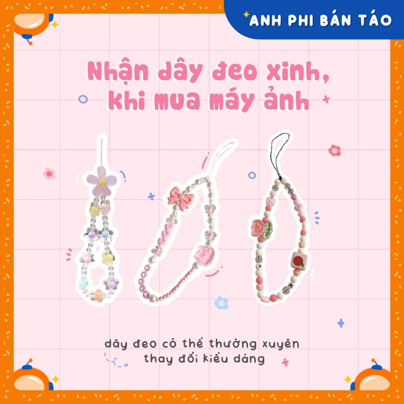  Dây Đeo Tay Máy Ảnh Xỏ Hạt Trang Trí Xinh Xắn Cute Phụ Kiện Đeo Điện Thoại 