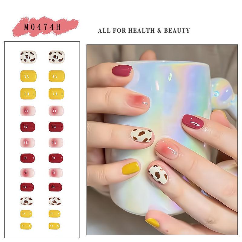 Product Introduction of [Summer Dopamine]Y2K Purple Star Fake Nails 2025 New Ice Nude Nail Patch Cute and Sweet Easy to create fingertip fashion    linhpressonnails 8