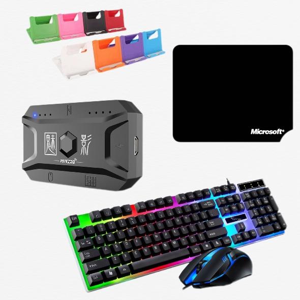  COMBO 5 MÓN MEIYING M1 PRO +Bàn phím chuột LED gaming GTX350 + LÓT CHUỘT+ GIÁ ĐỠ kết nối cho điện thoại Android bàn phím cơ  điện thoại bàn  phím bàn  phím ban  phim tinh may 