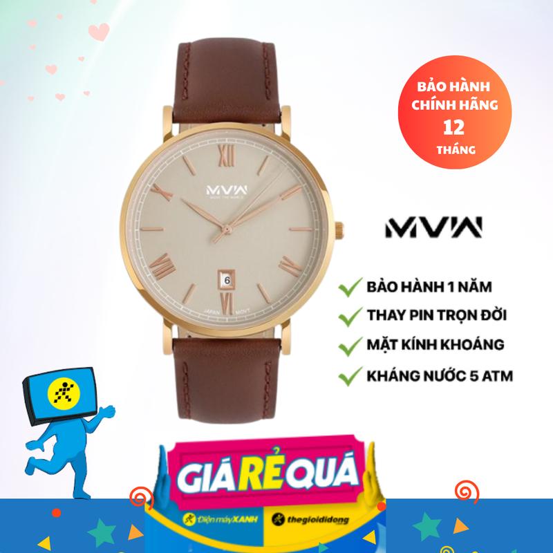 Đồng hồ Kim Nam Dây Da MVW ML073-01 Nâu
