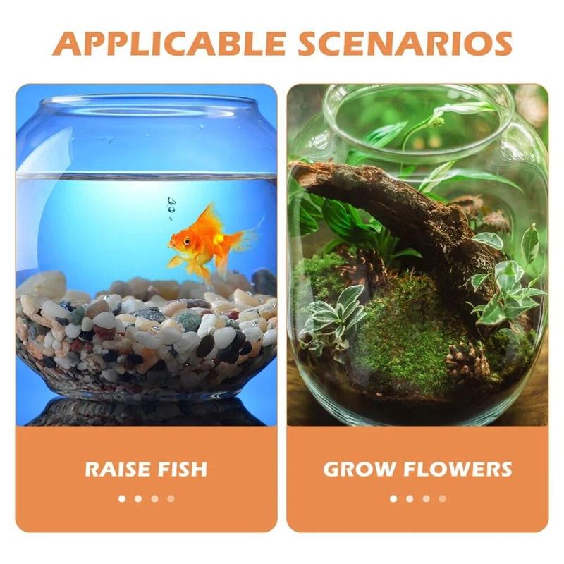 Product Introduction of Home Decor Clear Transparent Round Fish Tank Plastic Portable Fish Bowl light creative Desktop Aquarium Bowl Home 13