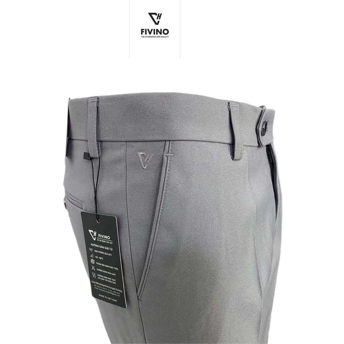 Quần tây Fivino  trung niên k6159 ống xuông 18-22cm  chất dãn nhẹ Menswear Nam( mua 2 kèm sịp)