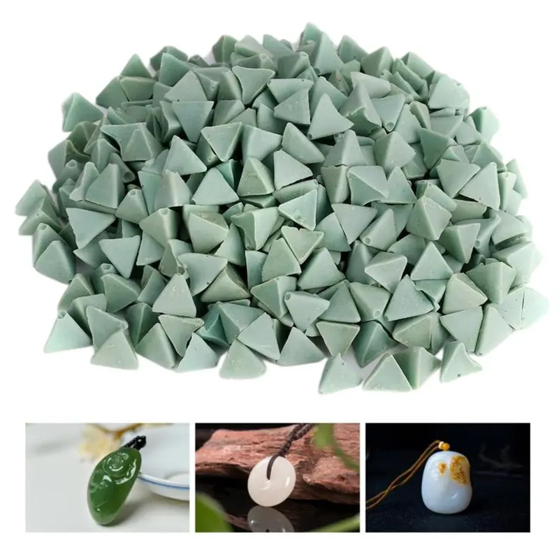 Metal Jewelry Polishing Abrasive Material Vibration Tool Machine Fast Cut Deburr Tumbling Finishing] for Rotating Tumblers Jadeite Hetian Jade Agate 4
