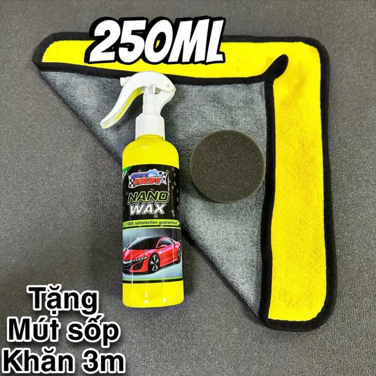 Nano Dưỡng Bóng Dàn Áo , Kèm Mút Sốp và Khăn 3M