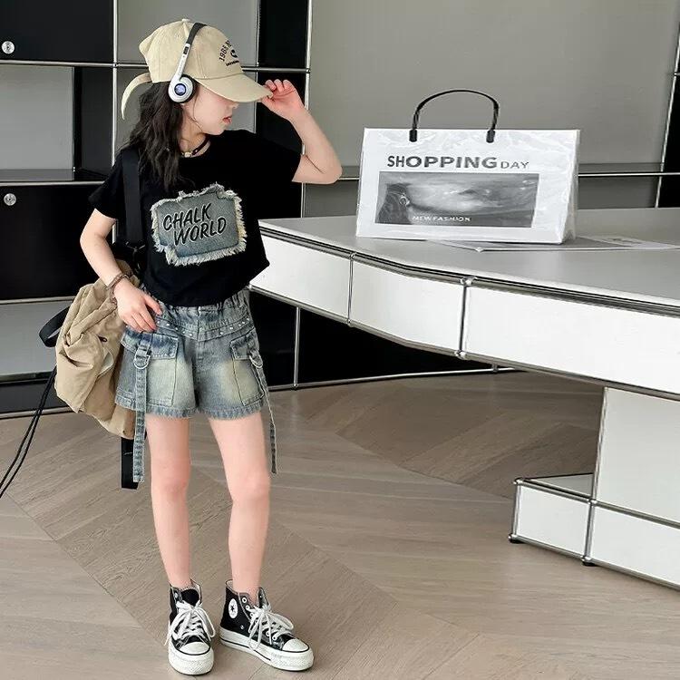 tshirt atasan crop top anak perempuan 2-10 tahun bahan katun adem 100% sesuai gambar 4