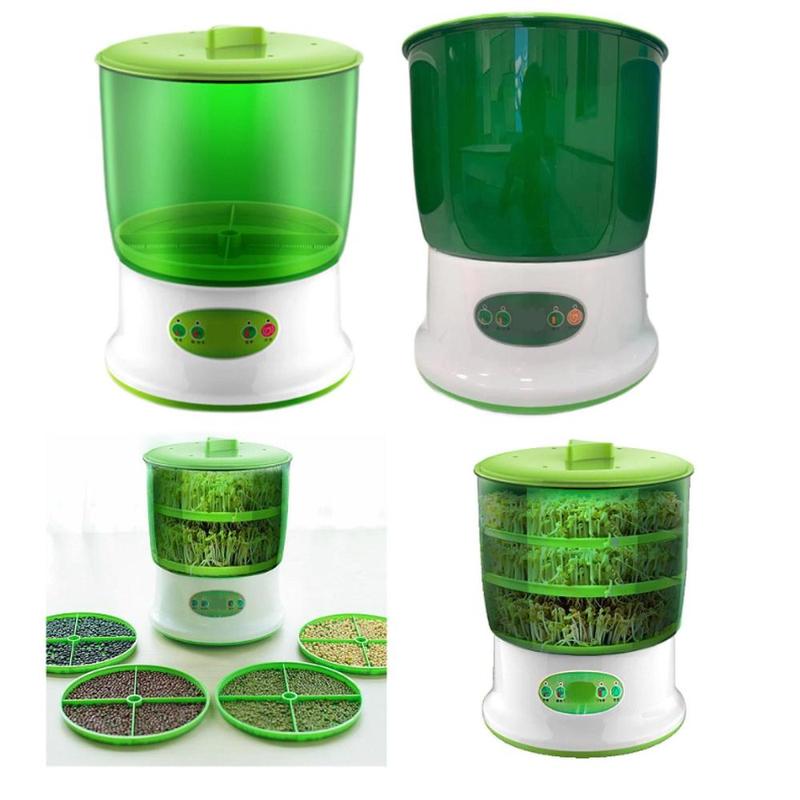 Bean Sprouts Machine,360Degree Sprayer Temperature and Humidity Control Seed Sprouter Sprouts Maker for Soybean DIY Planting 2