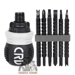 Obeng bolak balik cebol set CRV 13 in 1 obeng 2 way mini set obeng rachet set chrome vanadium