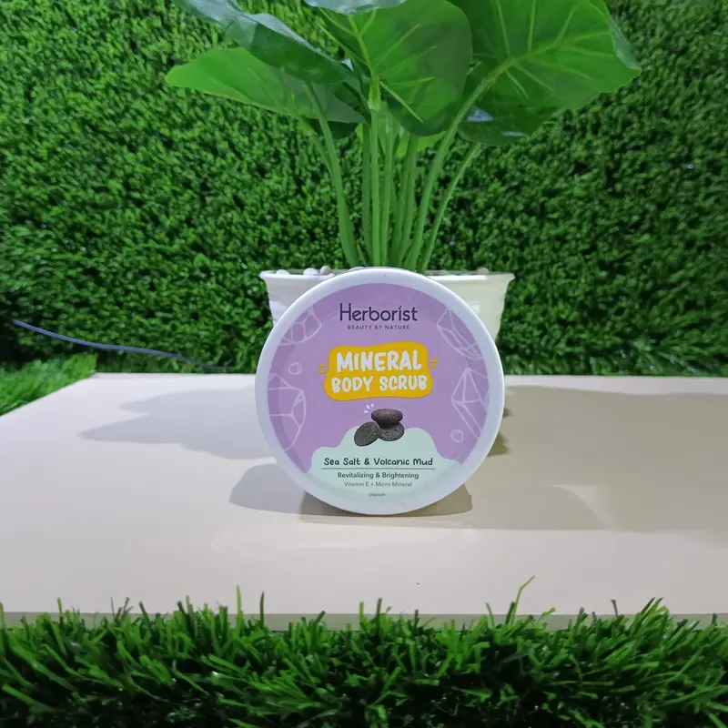 SPECIAL PROMO...!!! 1 PCS Herborist Mineral Body Scrub 200GR - Sea Salt & Koalin (Biru) / Sea Salt & Volcanic Mud (Ungu) / Sea Salt & Gold (Kuning) 6
