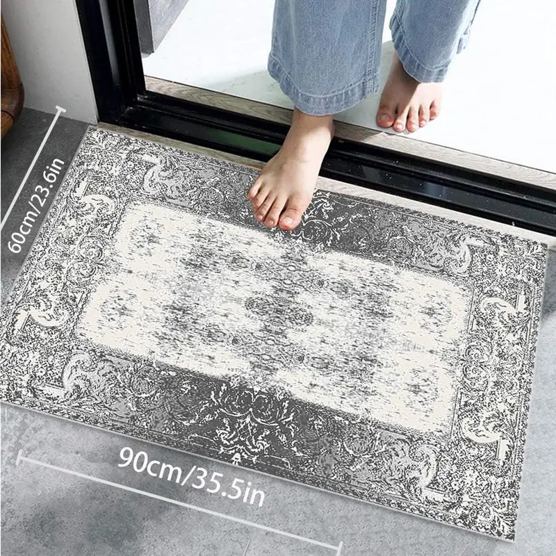 Floral Pattern Pet Mat, Non-slip Soft Pet Rug, Decorative Floor Mat for Home Living Room Bedroom, Pet Supplies for Dogs & Cats 2