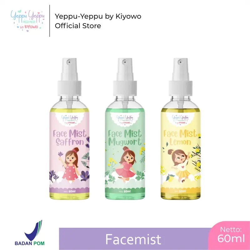 [Distri] Face Mist Yeppu Yeppu By Kiyowo / Facemist Saffron / Facemist Mugwort / Facemist Lemon