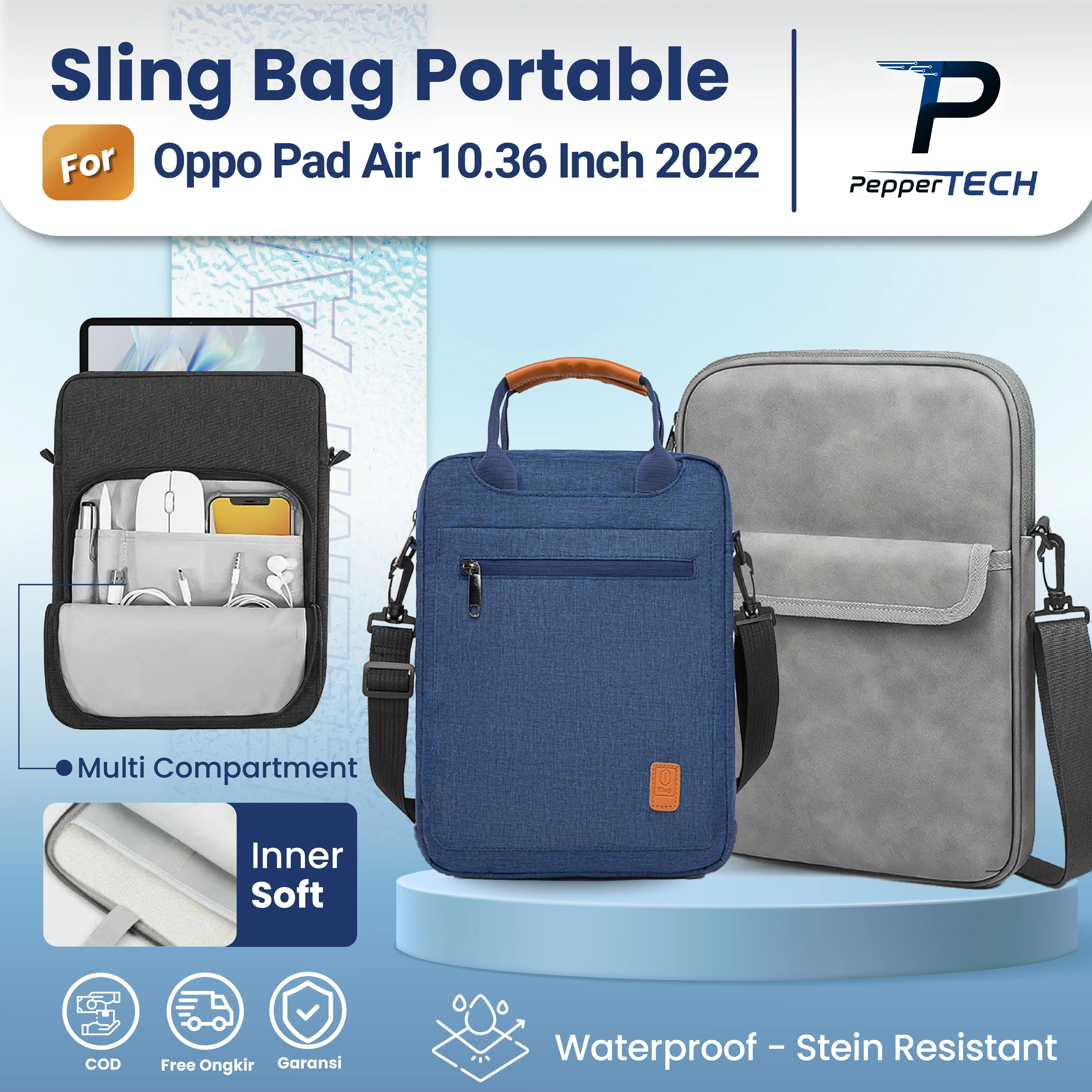 Tablet Sleeve For Oppo Pad Air 10.36 Inch 2022 Wifi Case Pouch Hanging Bag for Tablet proteksi lebih dan tas tablet portable
