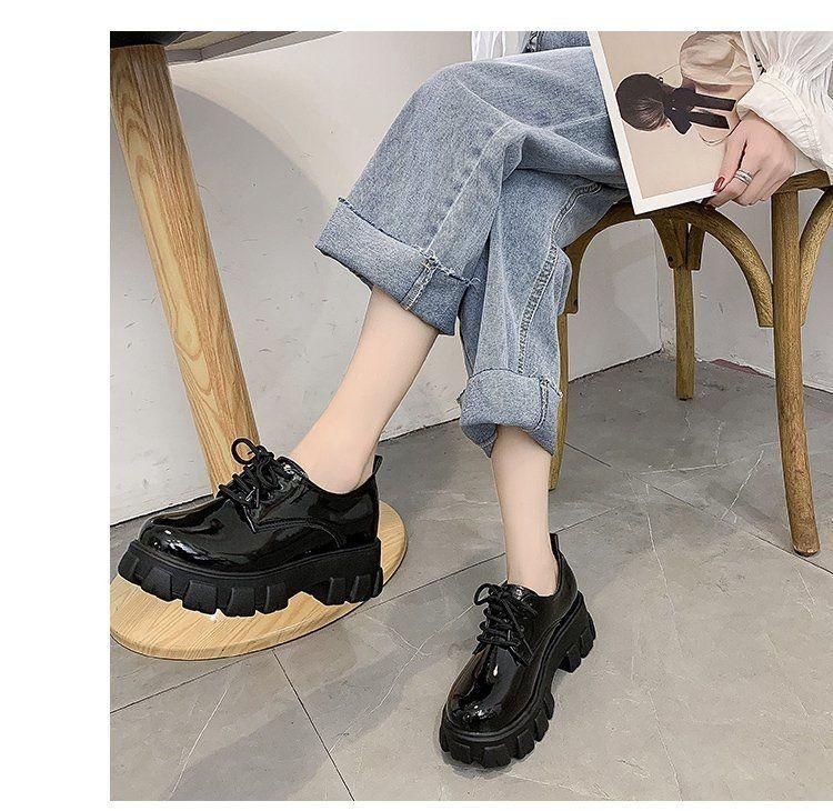 Product Introduction of Giày Nữ, Cỡ 35 Đến Cỡ 43, Giày Da Đế Xuồng Muffin Liu Wen, Dễ Phối Đồ Giày Cao Gót Bánh Mì, Phong Cách Anh Quốc, Có Cỡ 41, Cho Nữ 5