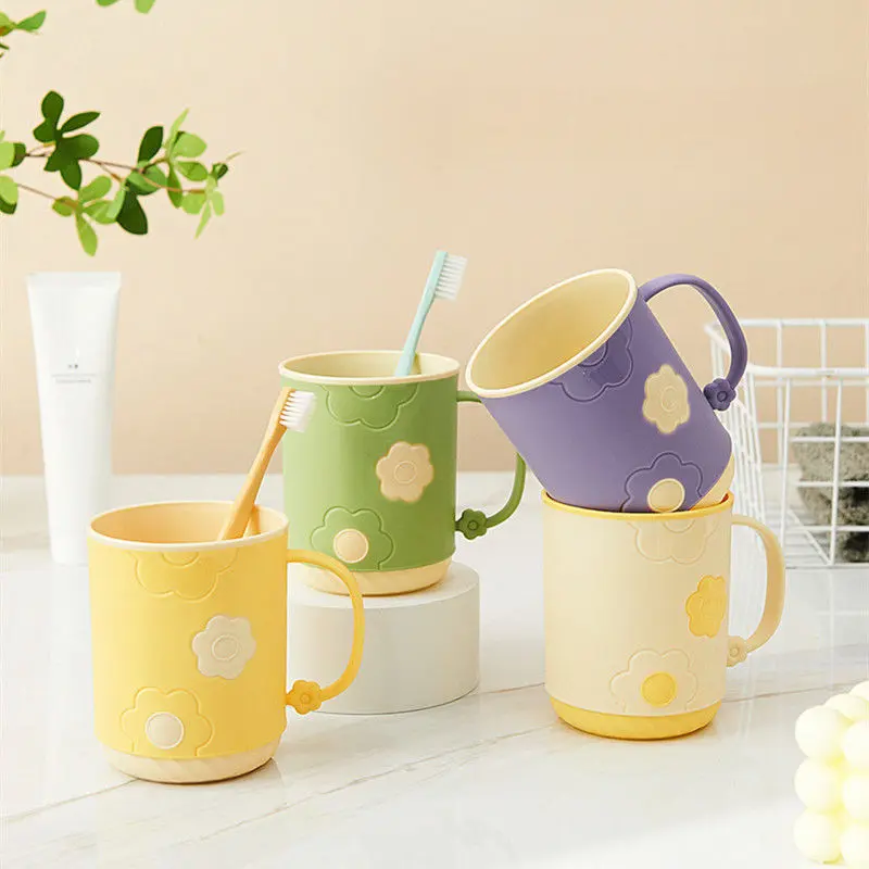 Couple Cup Good-looking Flower Thickened Gargle Cup Cute Wash Cup Girl Tooth Cup Household Wash Cup