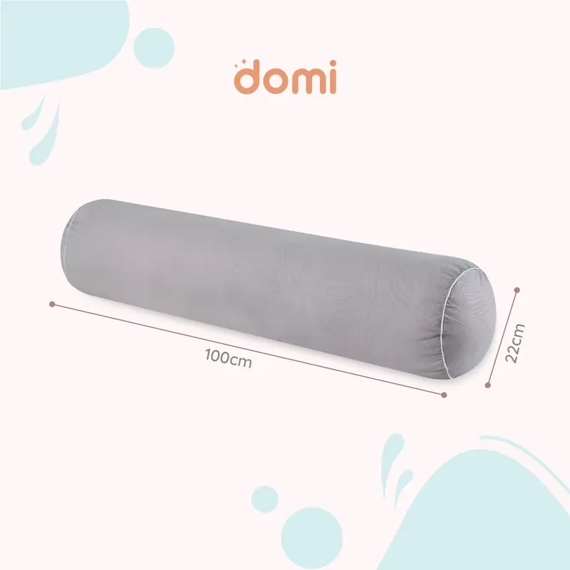 Domi Bantal dan Guling Micro Fiber Pillow Bolster Grey 2