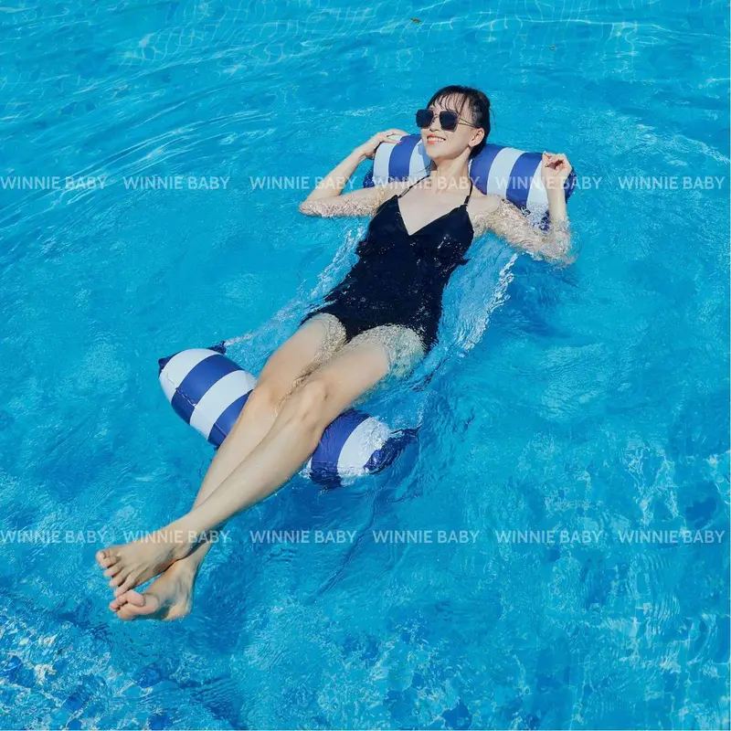 [TẶNG BƠM] Ghế Phao Bơi, Phao Nổi, Áo Phao Đa Năng Gấp Gọn, Đồ Đi Biển, Đồ Bơi Cho Người Lớn Thư Giãn Nổi Trên Mặt Nước 2