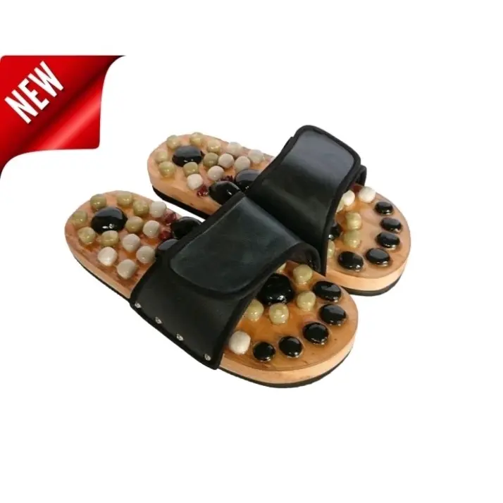 Sandal Batu Refleksi Akupuntur Kayu Mahoni Bonus Alat Pijat Kaki Tangan kening Kerokan Toe Thong Open Toe Terapi Tubuh Pijit 1
