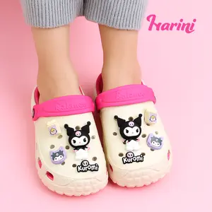 Sandal Wedges Anak 5cm Kodok Wanita Sandal Karakter Kuromi Jelly Sandal Baim Import 801-N